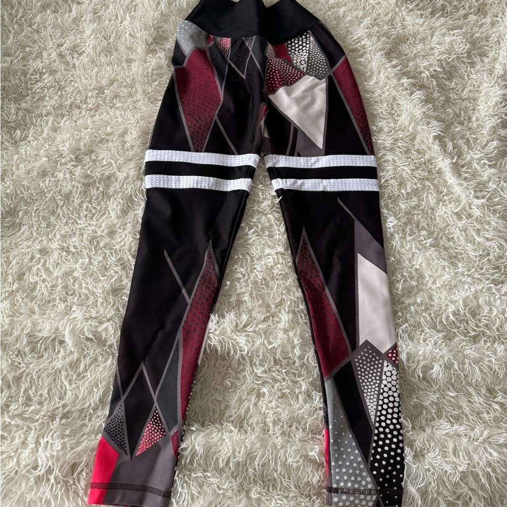 NEW NC Matrix Red Striped Leggings